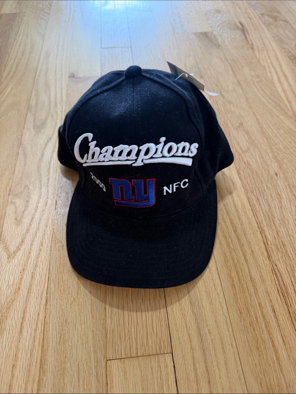 NWT Vintage Black 2000 NFL New York Giants NFC Champs Hat
